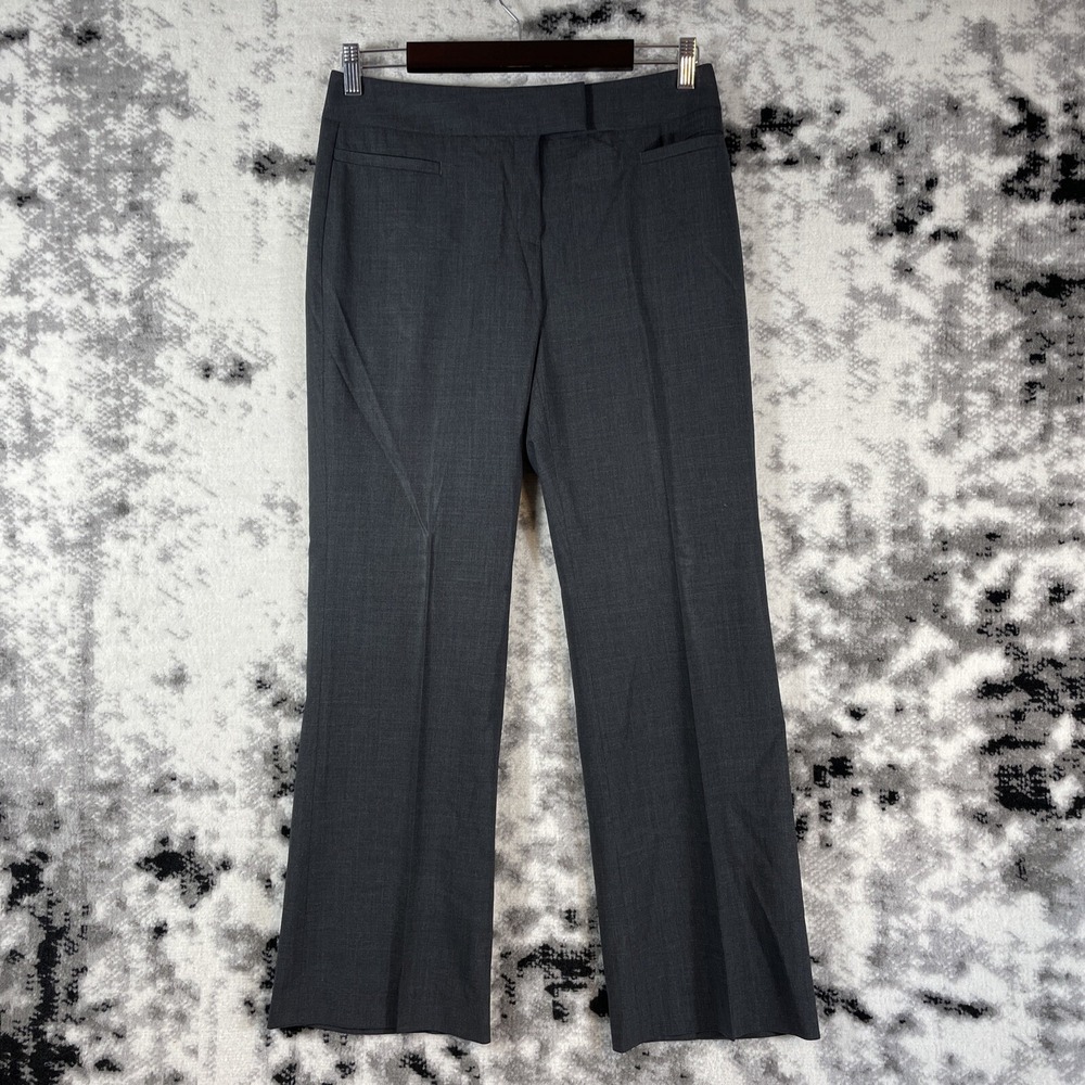 Lafayette 148 Sullivan Pants Womens‎ Size 4 Black Virgin Wool Stretch Straight